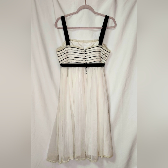 Zara Lace Sheer Empire Waist Dress size XL - Picture 2 of 2